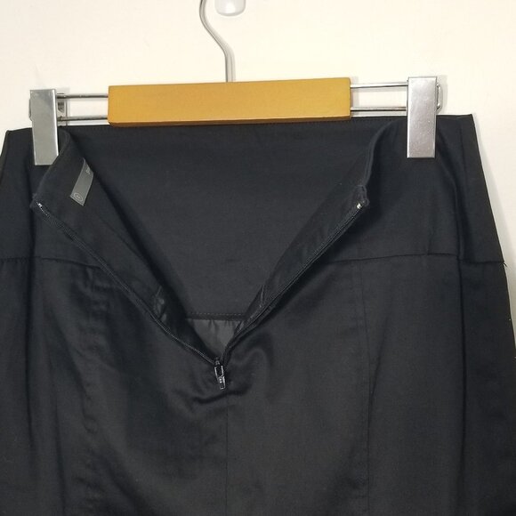 Smart Set Black High Waist Pencil Cotton Blend Skirt Stretch Zipper Size 2 - Picture 8 of 10